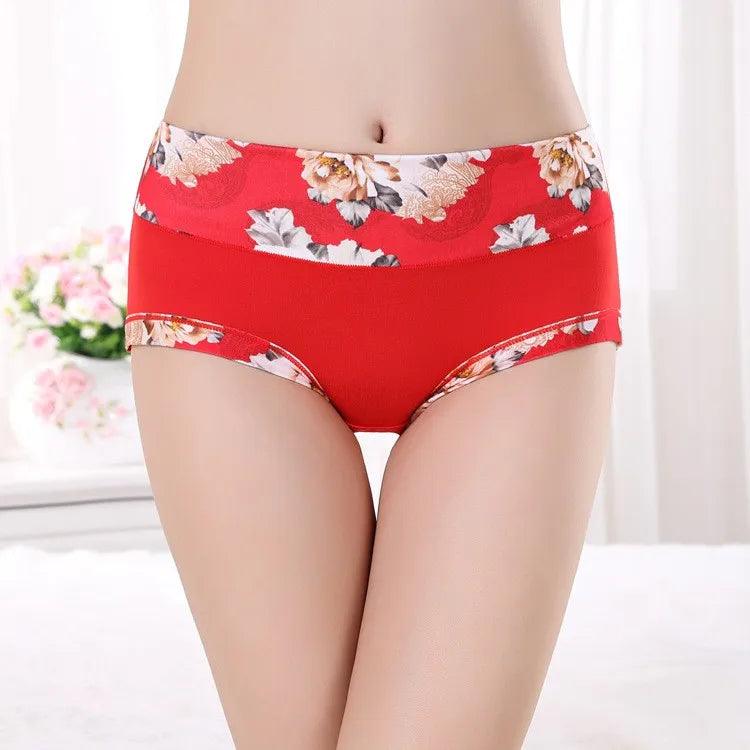 5Pcs Print Panties Women's Underwear Cute Cotton Panties Plus Size Briefs Girl Ladies Lingeries Panty Sexy Underpants For  Women