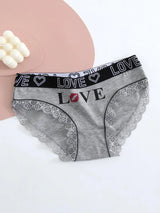 5pcs women cotton Panties Fashion Letter Printed Belt Ladies underwear Breathable Intimates Lingeries