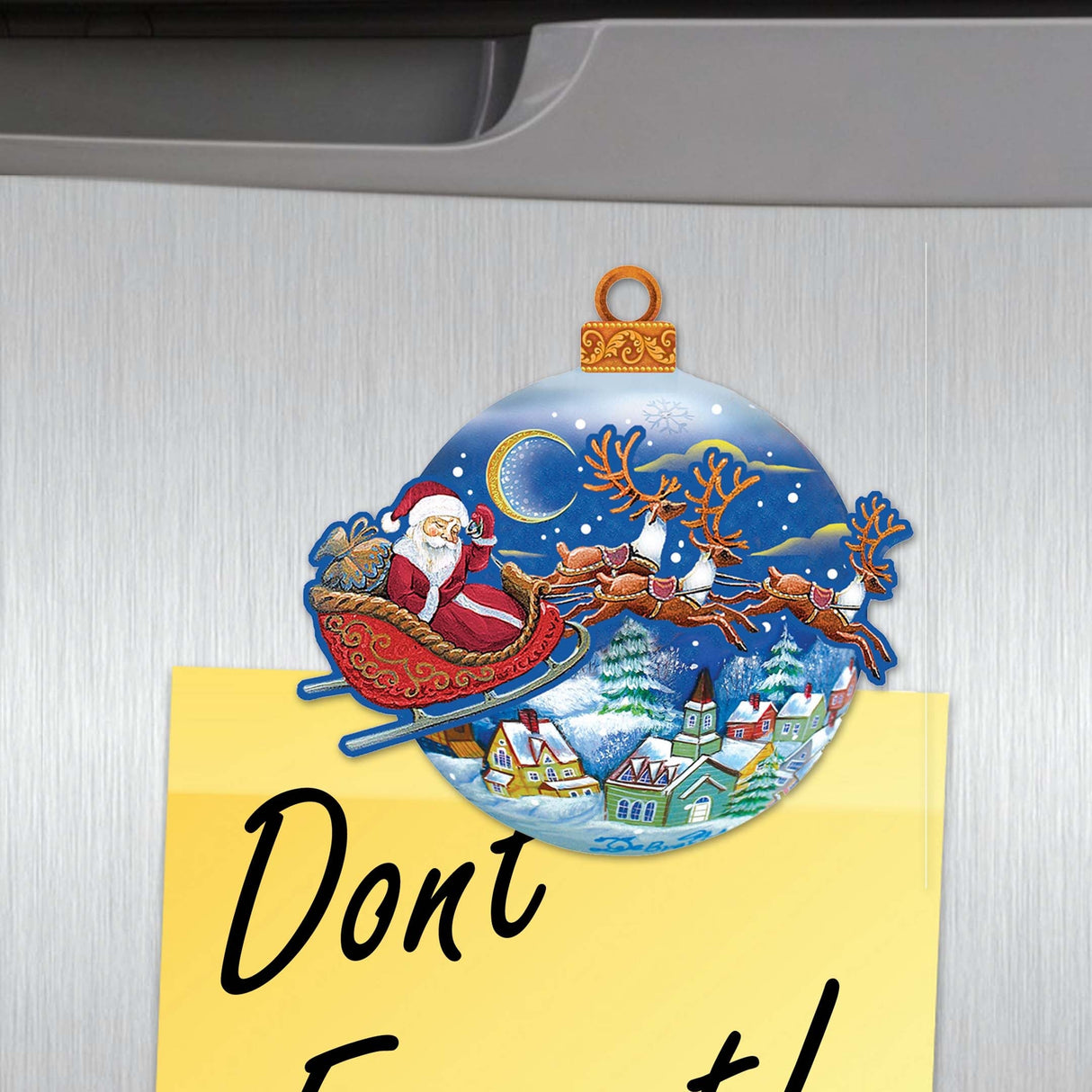 Juego de 6 imanes decorativos de madera "Up-Up and Away" de G. Debrekht - Decoración navideña - 8090132G-S6