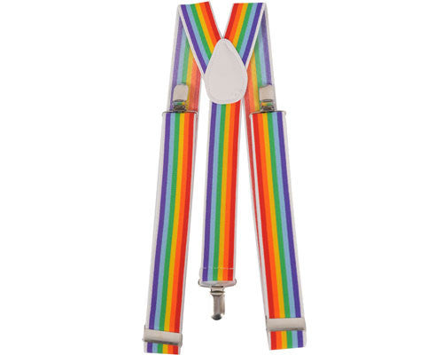 Rainbow Stripe Suspenders