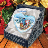 Adorno de Papá Noel en forma de acordeón de G. Debrekht - Decoración navideña de Papá Noel y muñeco de nieve - 753-007