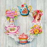 Juego de 6 adornos decorativos de madera con clip para el Día de la Madre de G. Debrekht - Love Family Decor - 8090059C-S6