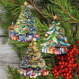 Christmas Tree Decorative Wooden Clip-on Ornaments Set of 3 by G. Debrekht - Christmas Decor - 8091044C-S3