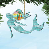 Mermaid Wooden Ornaments by G. DeBrekht - Coastal Holiday Decor - 8198514