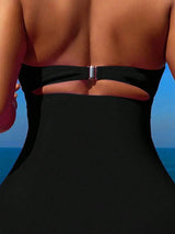 Women's Two-piece Casual Swimsuit P48 Black - Lootquake