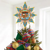 Christmas Carousel Star Tree Topper Wooden Decor by G. Debrekht - Carousel Holiday Decor - 89506