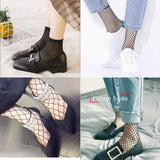 3 pares de calcetines sexys para mujer, talla grande, elásticos, calados, de rejilla, transpirables, cortos.
