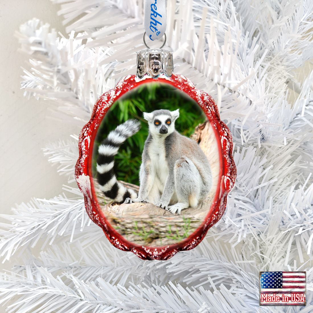 Monkey Mercury Glass Ornament by G. DeBrekht - Wildlife Holiday Decor - 771042