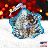 Gather in Peace Father Winter Glass Ornament by J. Bergsma - Christmas Decor - 754-968-JB