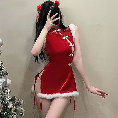 Lingerie Pure Desire Christmas Together Cheongsam - Lootquake