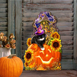 Decoración de Halloween con gatitos para la puerta por D. Gelsinger - Decoración de Halloween para Acción de Gracias - 8461066H-DG