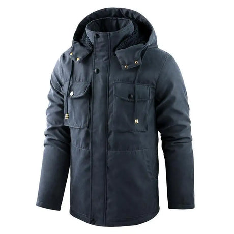 Thick Detachable Hat Lambswool Jacket - Lootquake