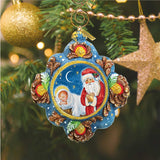 Adorno navideño esculpido y pintado a mano "Santo Nicolás", motivo de la temporada, de G. DeBrekht - Decoración navideña de Papá Noel y muñeco de nieve - 6102544