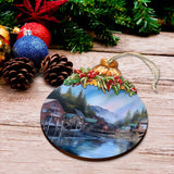 Arctic Mountain Homes Wooden Ornaments by G.Debrekht - Wildlife Holiday Decor - 870014