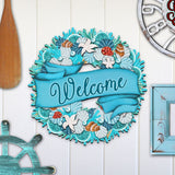 Coastal Holiday Door Wreath by G. DeBrekht - Coastal Holiday Decor - 8185306-2H