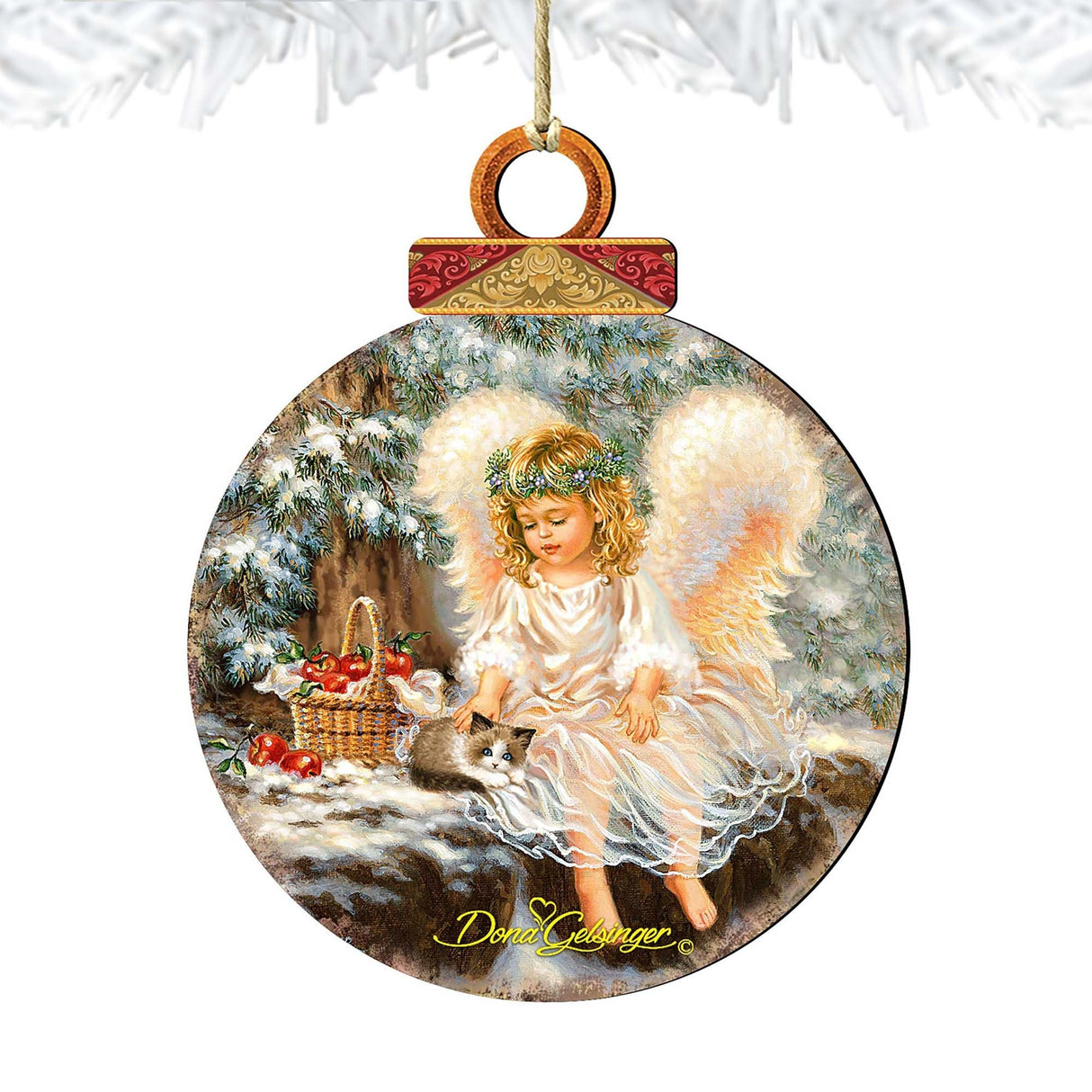 Adornos de madera "Compañeros de invierno" de Gelsinger - Decoración navideña - 8021120-0718