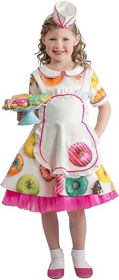 Girls Donut Waitress Costume