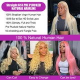613 Deep Wave Frontal Wig 13x6 HD Water Wave Lace Front Wig 30 40 Inch Honey Blond 13x4 Blonde Lace Front Curly Human Hair Wigs