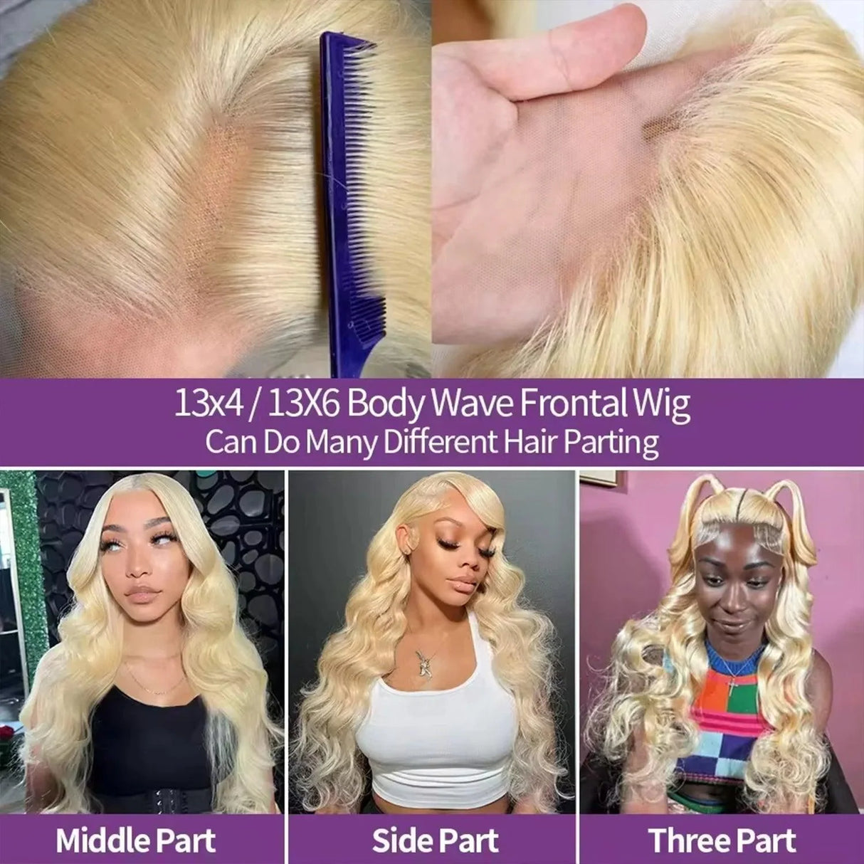 613 hd Lace Frontal Wig 13x6 Lace Frontal Wig Human Hair for Women Blonde Human Hair Wig 13x4 Body Wave Lace Front Wigs on Sale