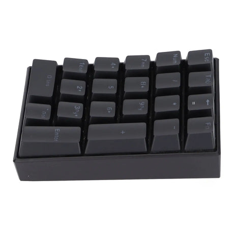 Wired Keyboard Stepped Keycap Fadeless Durable Backlit 21 Keys LED Mechanical KeyboardRed Shaft - Lootquake