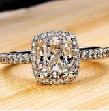 Rings For Women Bridal Wedding Anelli Trendy Jewelry Engagement Ring White Gold Color Anillos - Lootquake