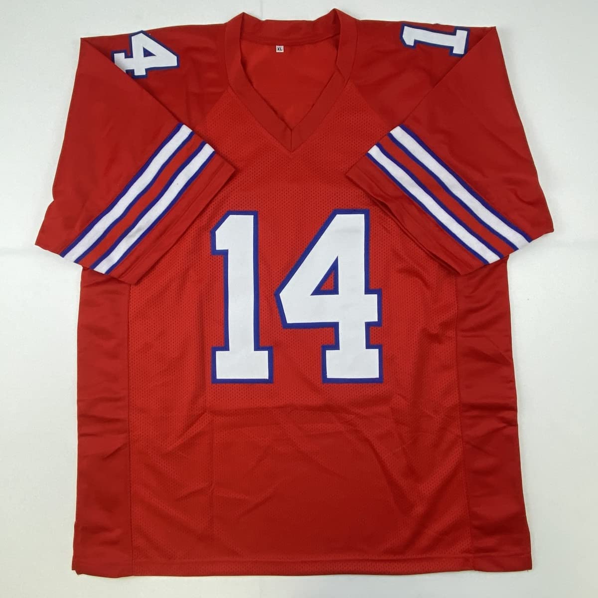 Camiseta de fútbol americano autografiada/firmada por Stefon Diggs, color rojo búfalo, Beckett BAS COA