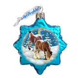 Santa Horse Mercury Glass Ornament by G. DeBrekht - Wildlife Holiday Décor - 771022