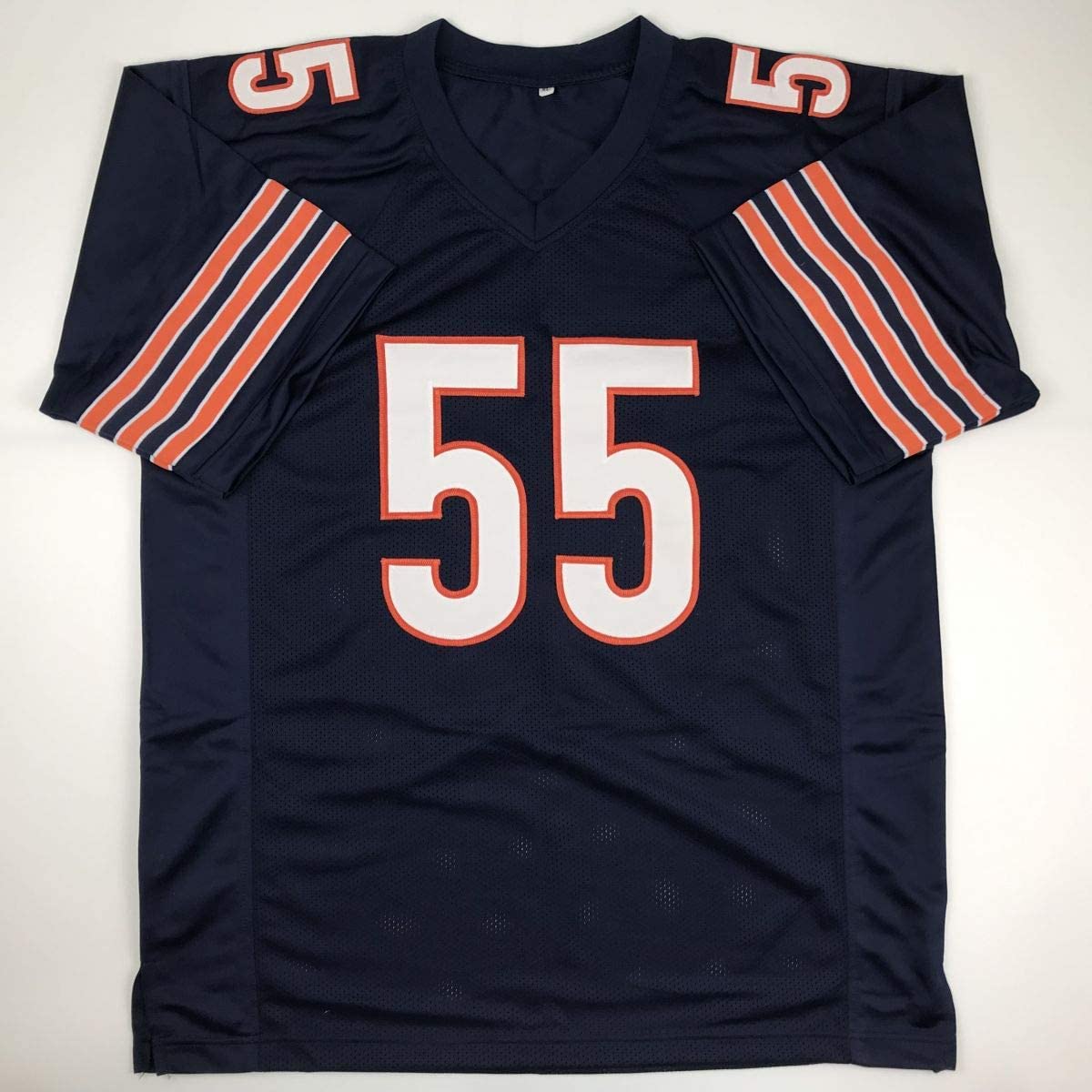 Camiseta de fútbol azul de Chicago de Lance Briggs autografiada/firmada Beckett BAS COA