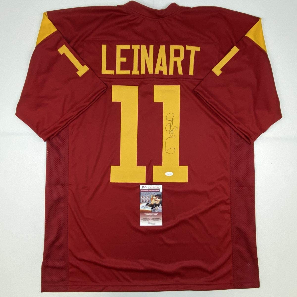 Camiseta de fútbol americano universitario autografiada/firmada por Matt Leinart USC Southen Cal Red JSA COA