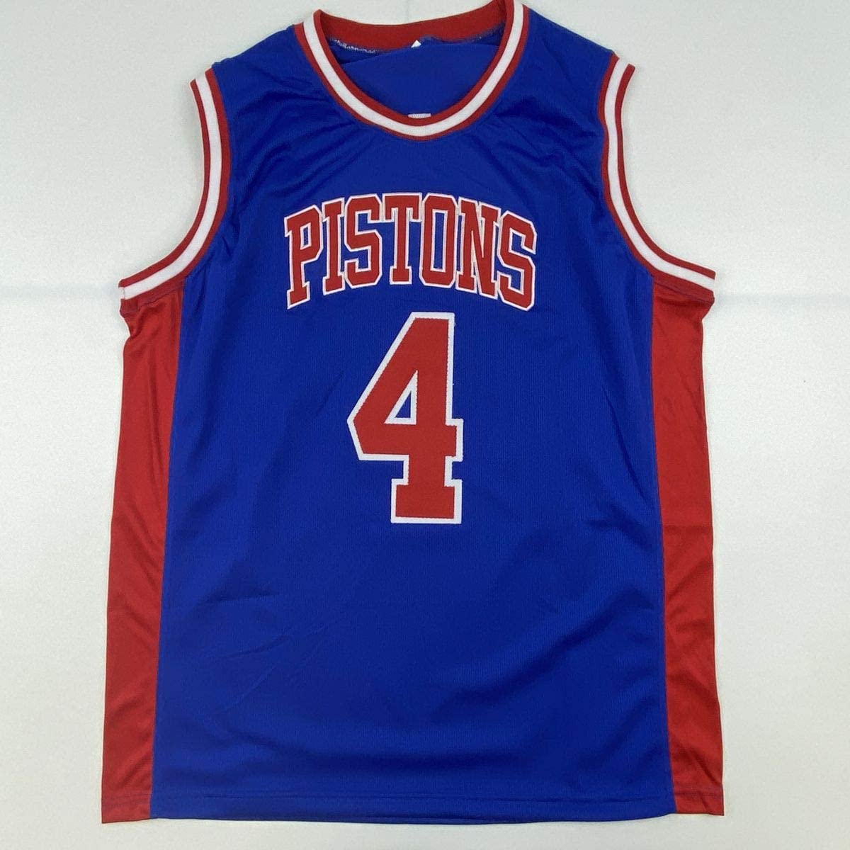 Camiseta de baloncesto azul de Detroit de Joe Dumars autografiada y firmada por JSA COA