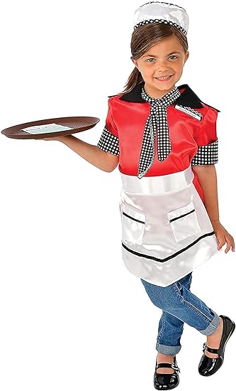 Girls 50s Waitress Dressup Set