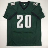 Autographed/Signed Brian Dawkins Philadelphia Green Football Jersey JSA COA