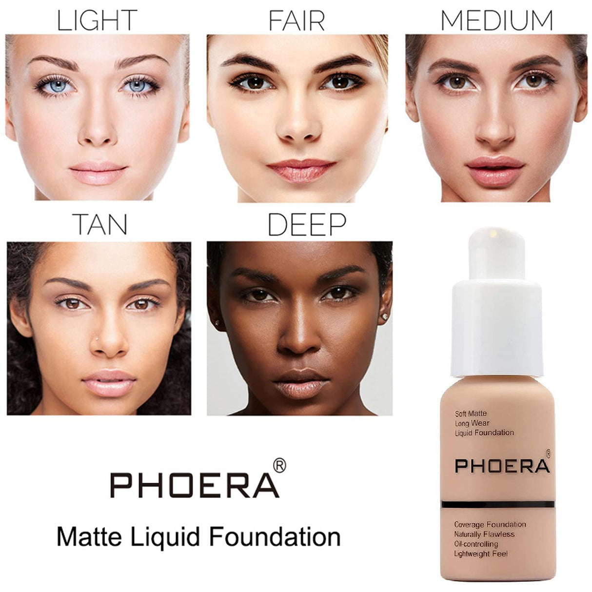 PHOERA Full Coverage Liquid Matte Foundation