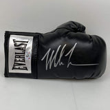 Guante de boxeo Everlast negro autografiado/firmado de Mike Tyson, holograma del atleta, COA
