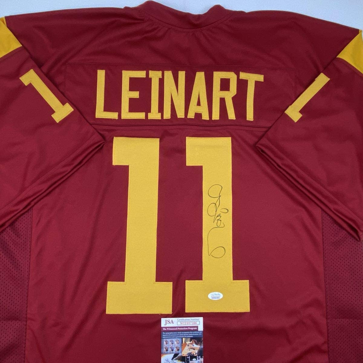 Camiseta de fútbol americano universitario autografiada/firmada por Matt Leinart USC Southen Cal Red JSA COA
