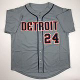 Camiseta de béisbol gris de Detroit autografiada/firmada de Miguel Cabrera JSA COA