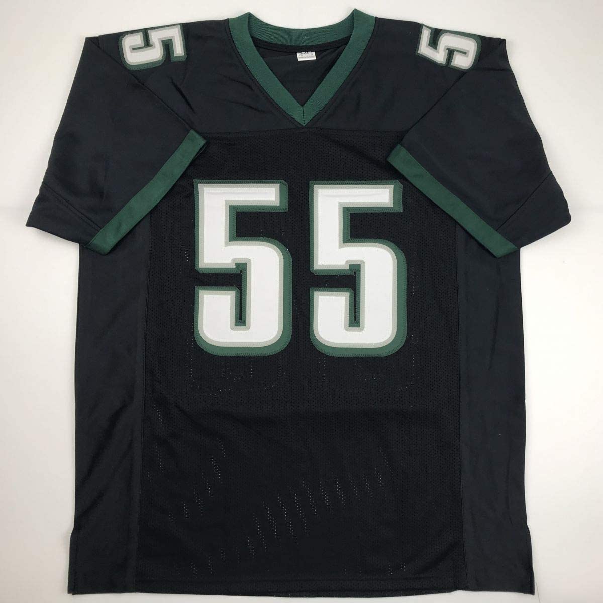 Camiseta de fútbol negra de Filadelfia autografiada/firmada por Brandon Graham (JSA COA)