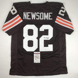 Autographed/Signed Ozzie Newsome HOF 99 Cleveland Football Brown Jersey JSA COA