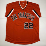 Autographed/Signed Jack Clark The Ripper San Francisco Orange Baseball Jersey JSA COA