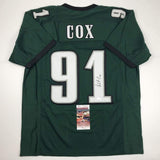 Camiseta de fútbol verde de Filadelfia de Fletcher Cox autografiada/firmada JSA COA