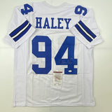 Autographed/Signed Charles Haley Dallas White Football Jersey JSA COA