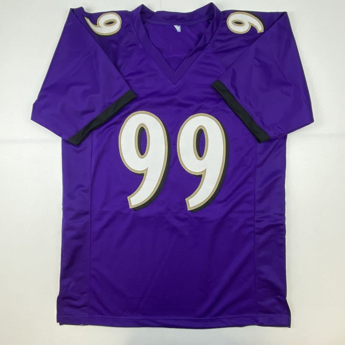 Autographed/Signed Odafe Oweh Baltimore Purple Football Jersey JSA COA