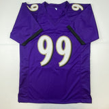 Autographed/Signed Odafe Oweh Baltimore Purple Football Jersey JSA COA