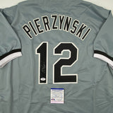 Autografiado/firmado AJ AJ Pierzynski Chicago camiseta de béisbol gris PSA/DNA COA