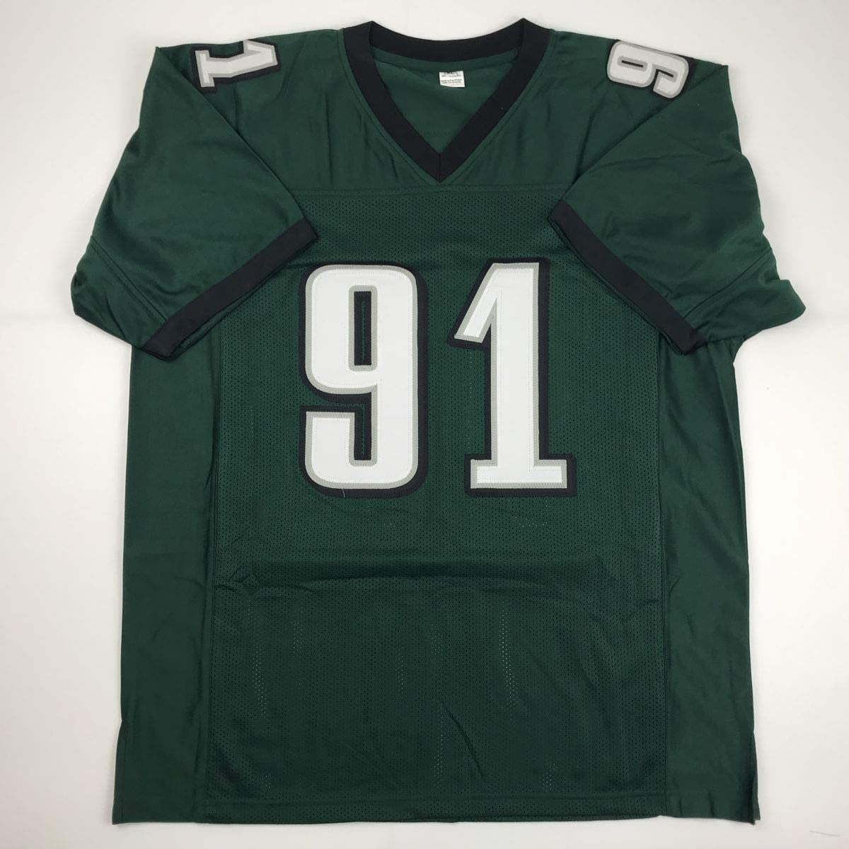 Camiseta de fútbol verde de Filadelfia de Fletcher Cox autografiada/firmada JSA COA
