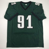 Camiseta de fútbol verde de Filadelfia de Fletcher Cox autografiada/firmada JSA COA