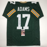 Camiseta de fútbol americano verde de Green Bay autografiada/firmada por Davante Adams (JSA COA)