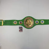 Cinturón de campeonato de boxeo WBC verde autografiado/firmado de Mike Tyson (JSA COA)