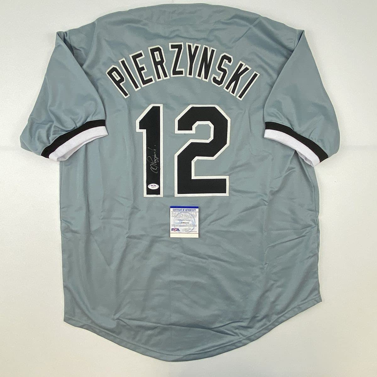 Autografiado/firmado AJ AJ Pierzynski Chicago camiseta de béisbol gris PSA/DNA COA
