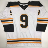 Autographed/Signed Johnny John Bucyk HOF 1981 Boston White Hockey Jersey JSA COA